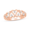 Thumbnail Image 1 of Diamond Heart Swirl Ring 1/8 ct tw 10K Rose Gold