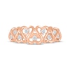 Thumbnail Image 3 of Diamond Heart Swirl Ring 1/8 ct tw 10K Rose Gold