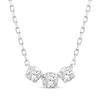 Thumbnail Image 1 of Memories, Moments, Magic Diamond Three-Stone Necklace 1/3 ct tw 10K White Gold 18.5&quot;