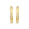 Thumbnail Image 2 of Reaura Square-Edge Textured Hoop Earrings Repurposed 14K Yellow Gold 26mm