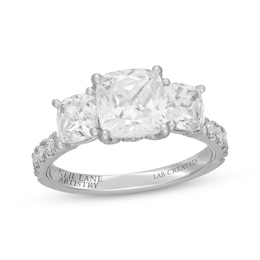 Neil Lane Artistry Cushion-Cut Lab-Grown Diamond Three-Stone Ring 4 ct tw 14K White Gold