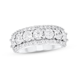 Diamond Seven-Stone Anniversary Ring 1 ct tw 10K White Gold