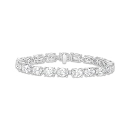 KAY Lab-Grown Diamonds Oval-Cut Tennis Bracelet 21 ct tw 14K White Gold 7&quot;