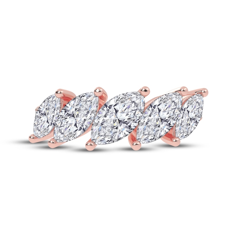 Main Image 3 of Lab-Grown Diamonds by KAY Marquise-Cut Tilted Ring 2 ct tw 14K Rose Gold