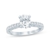 Thumbnail Image 1 of Monique Lhuillier Bliss Oval-Cut Lab-Grown Diamond Engagement Ring 1-3/8 ct tw 18K White Gold