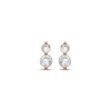 Thumbnail Image 2 of Lab-Grown Diamonds by KAY Two-Stone Stud Earrings 1/5 ct tw 14K Rose Gold