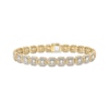 Thumbnail Image 1 of Men's Lab-Grown Diamonds by KAY Octagon Link Bracelet 5 ct tw 10K Yellow Gold 8.5&quot;