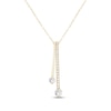 Thumbnail Image 1 of Lab-Grown Diamonds by KAY Double Drop Necklace 1/2 ct tw 14K Yellow Gold 18&quot;