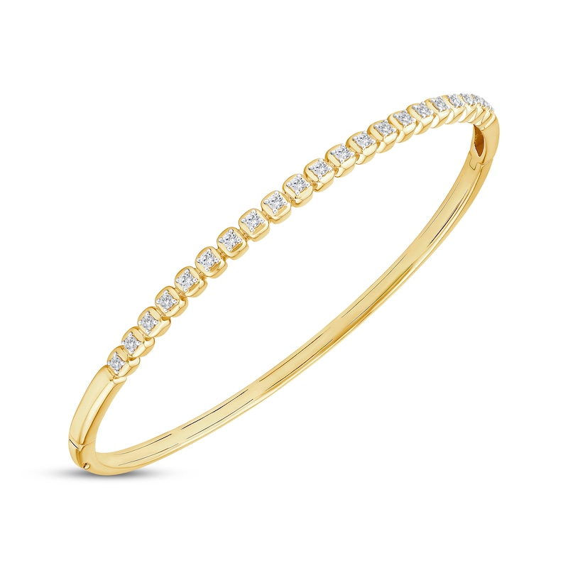 Main Image 2 of Diamond Bangle Bracelet 1/2 ct tw 10K Yellow Gold