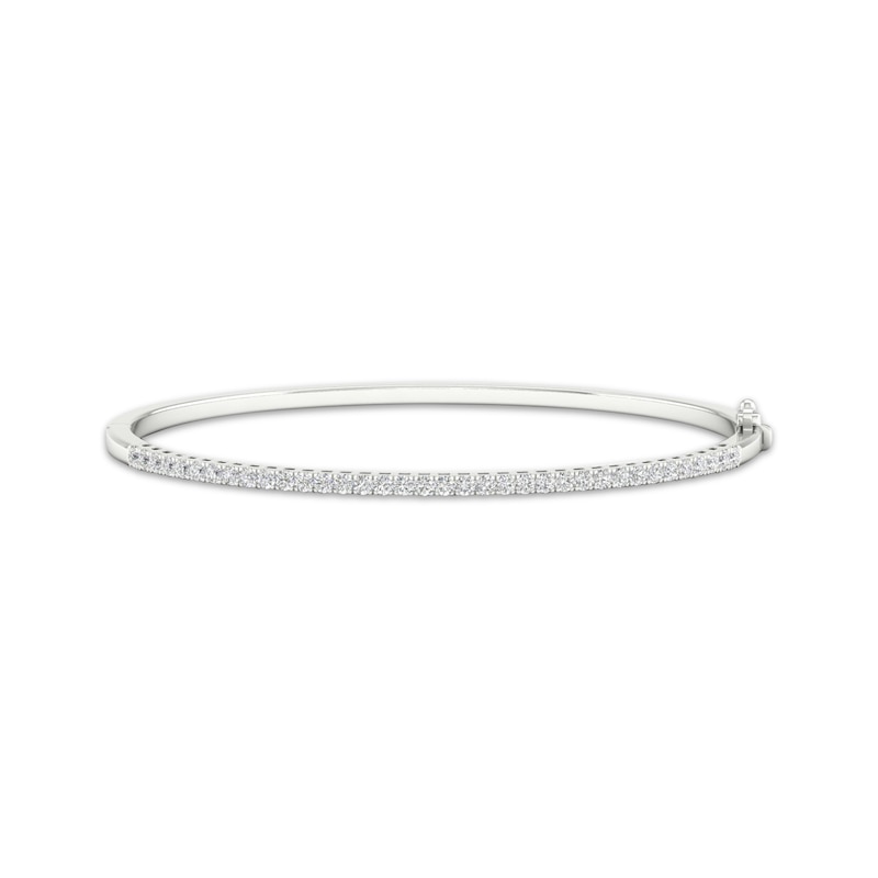 Main Image 1 of Lab-Grown Diamonds by KAY Bangle Bracelet 1 ct tw 14K White Gold