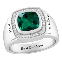 1/10 ct. tw Diamond Color Stone Men's Ring