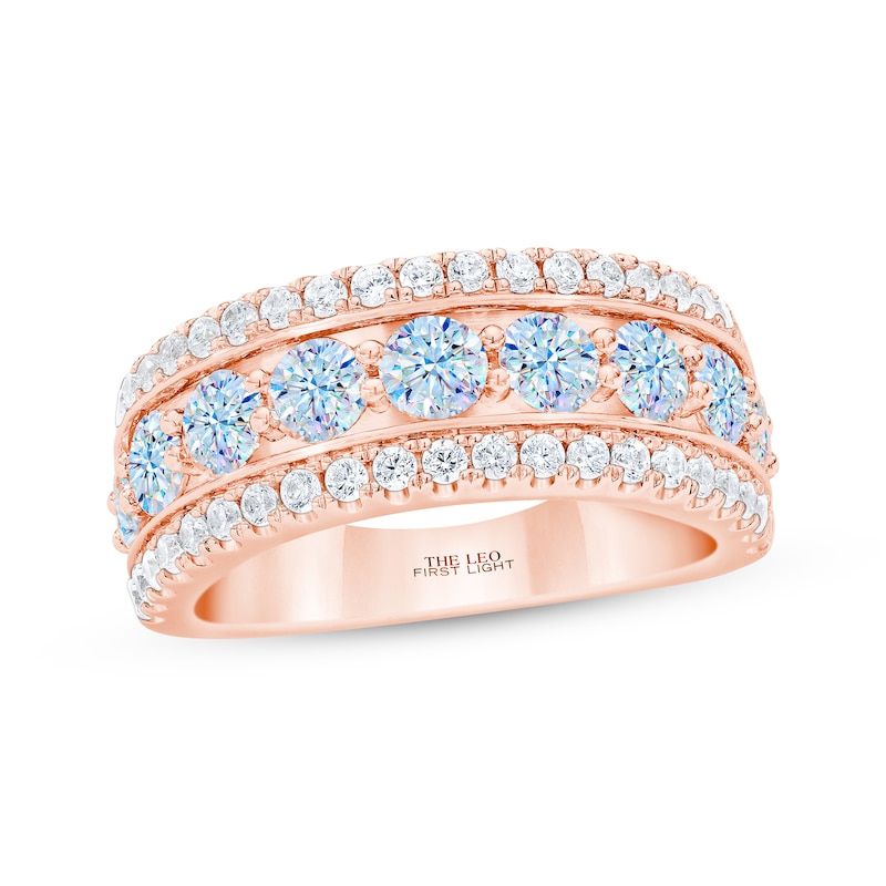 Main Image 1 of THE LEO First Light Round-Cut Diamond Anniversary Band 2 ct tw 14K Rose Gold