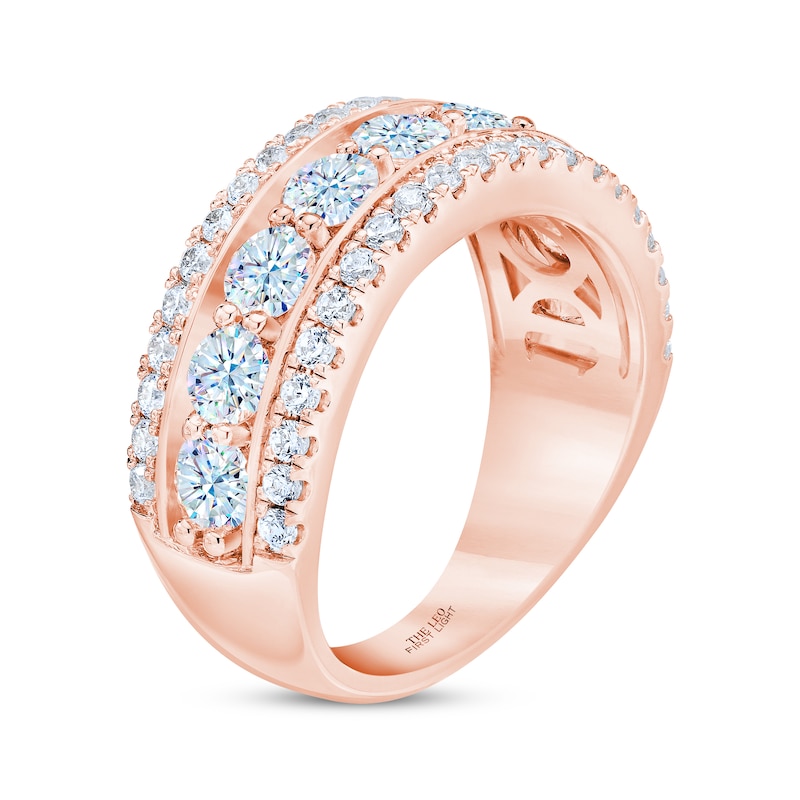 Main Image 2 of THE LEO First Light Round-Cut Diamond Anniversary Band 2 ct tw 14K Rose Gold