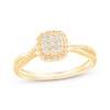 Thumbnail Image 1 of Diamond Cushion Frame Promise Ring 1/10 ct tw 10K Yellow Gold