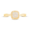 Thumbnail Image 3 of Diamond Cushion Frame Promise Ring 1/10 ct tw 10K Yellow Gold