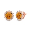 Thumbnail Image 1 of Le Vian Citrine Stud Earrings 1/2 ct tw Diamonds 14K Strawberry Gold