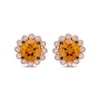 Thumbnail Image 2 of Le Vian Citrine Stud Earrings 1/2 ct tw Diamonds 14K Strawberry Gold