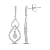 Thumbnail Image 3 of Diamond Flame-Shaped Frame Dangle Earrings 1/5 ct tw Sterling Silver