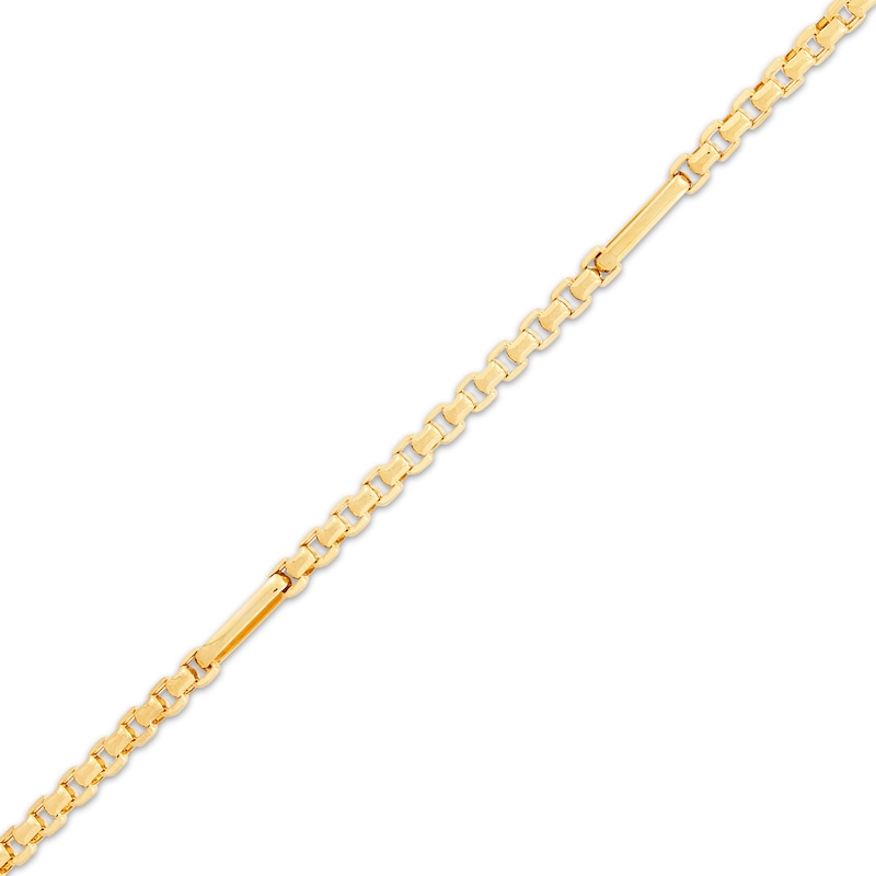 Main Image 2 of Hollow Paperclip Station Box Chain Necklace 2.45mm 10K Yellow Gold 18&quot;