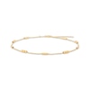 Thumbnail Image 1 of Bead Trio & Bar Station Anklet 10K Yellow Gold 10&quot;