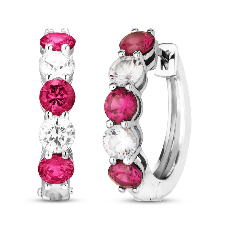 Main Image 3 of Lab-Created Ruby & White Lab-Created Sapphire Gift Set Sterling Silver