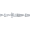 Thumbnail Image 1 of Men's Diamond Triangle Link Bracelet 2 ct tw Sterling Silver 8.5"