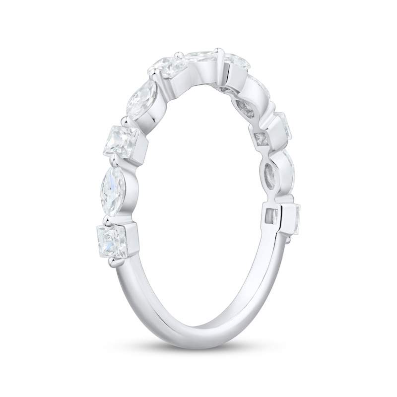 Main Image 2 of Adore Princess & Marquise-Cut Diamond Anniversary Ring 3/4 ct tw 10K White Gold
