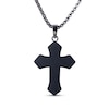 Thumbnail Image 2 of Men's Carbon Fiber Cross Necklace Black Ion-Plated Stainless Steel 24&quot;