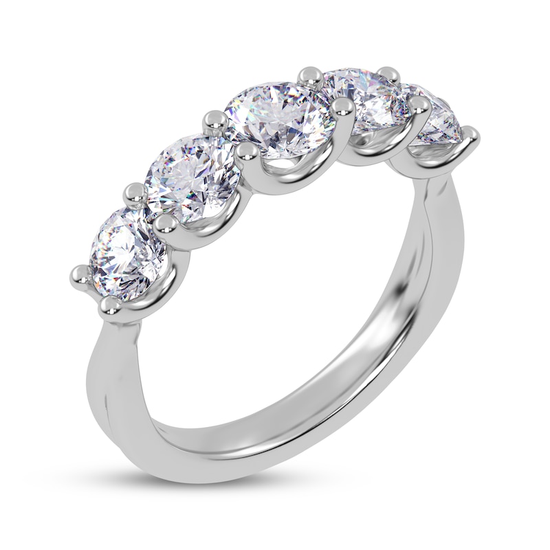 Main Image 2 of Lab-Grown Diamonds by KAY Graduated Five-Stone Anniversary Ring 2 ct tw 14K White Gold