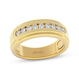 Men's THE LEO First Light Diamond Wedding Band 1/2 ct tw 14K Yellow Gold