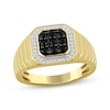 Thumbnail Image 1 of Men's Black & White Multi-Diamond Ring 1/2 ct tw 10K Yellow Gold