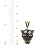 Thumbnail Image 3 of Men's Black & White Diamond Panther Head Charm 1 ct tw 10K Yellow Gold