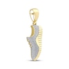 Thumbnail Image 2 of Men's Diamond Sneaker Necklace Charm 1/6 ct tw 10K Yellow Gold