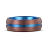 Thumbnail Image 3 of Men's Wedding Band Brown & Blue Ion-Plated Tungsten Carbide 8mm