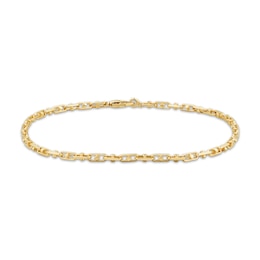 Monte Carlo Chain Bracelet 2.5mm Solid 10K Yellow Gold 8.5&quot;