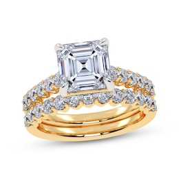 Adore Square Emerald-Cut Lab-Grown Diamond Bridal Set 3 ct tw 14K Yellow Gold