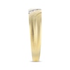 Thumbnail Image 2 of Adore Men's Diamond Diagonal Three-Stone Wedding Band 1/15 ct tw 10K Yellow Gold