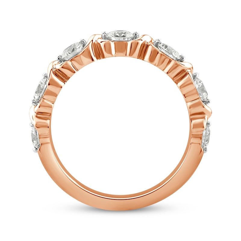 Main Image 2 of XO from KAY Round-Cut Diamond Anniversary Band 1 ct tw 14K Rose Gold