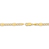 Thumbnail Image 2 of Italian Brilliance Semi-Solid Diamond-Cut Figaro Chain Bracelet 14K Yellow Gold 7.5"