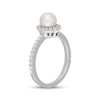 Thumbnail Image 2 of Neil Lane Cultured Akoya Pearl & Diamond Halo Engagement Ring 3/8 ct tw 14K White Gold