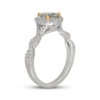 Thumbnail Image 2 of Neil Lane Pear-Shaped Green Quartz & Diamond Halo Engagement Ring 3/8 ct tw 14K White Gold