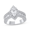 Thumbnail Image 1 of Marquise-Cut Diamond Halo Engagement Ring 1-7/8 ct tw 14K White Gold