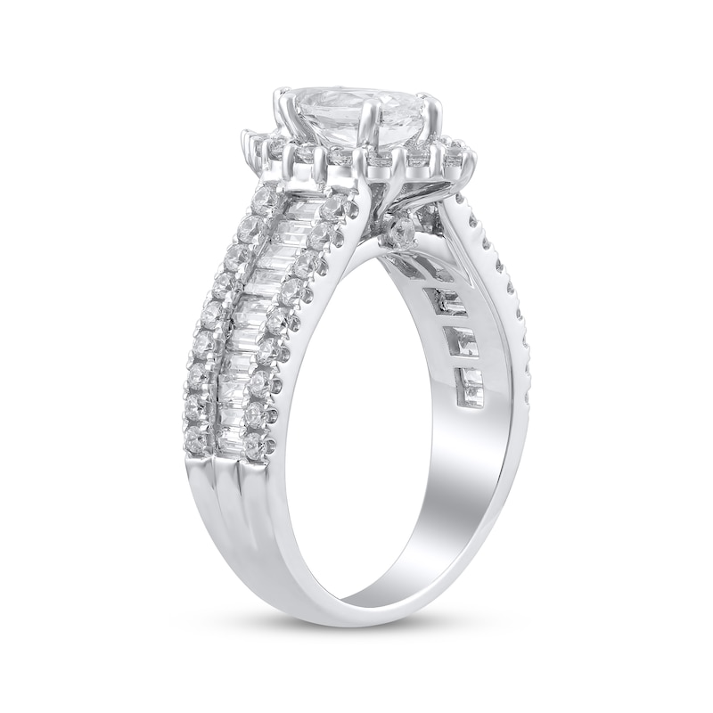 Main Image 2 of Marquise-Cut Diamond Halo Engagement Ring 1-7/8 ct tw 14K White Gold