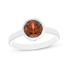 Thumbnail Image 1 of Garnet Solitaire Bezel-Set Ring Sterling Silver