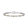 Thumbnail Image 1 of Citrine & White Lab-Created Sapphire Infinity Bracelet Sterling Silver 7.25&quot;