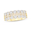 Thumbnail Image 1 of Diamond Three-Row Anniversary Ring 1/2 ct tw 10K Yellow Gold