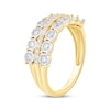 Thumbnail Image 2 of Diamond Three-Row Anniversary Ring 1/2 ct tw 10K Yellow Gold