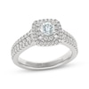 Thumbnail Image 1 of THE LEO First Light Diamond Round-Cut Double Halo Engagement Ring 1 ct tw 14K White Gold