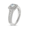 Thumbnail Image 2 of THE LEO First Light Diamond Round-Cut Double Halo Engagement Ring 1 ct tw 14K White Gold