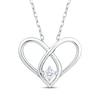 Thumbnail Image 1 of Diamond Looping Heart Necklace 1/10 ct tw Sterling Silver 18&quot;